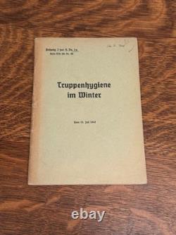 WWII German Army Medical Manual Truppenhygiene im Winter 1942 Original Document