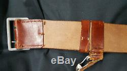 WWII German Army Officer's Double Claw Belt With Over The Shoulder Strap