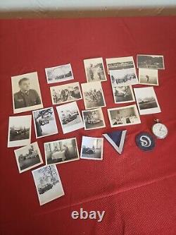 WWII German Army Photo, Patch And Watch Grouping