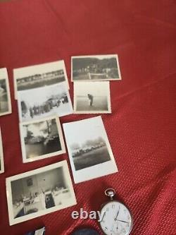 WWII German Army Photo, Patch And Watch Grouping