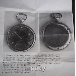 WWII German Army Pocket Watch Military HELIOSD59584H Black Dial Round Silver