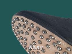 WWII German Army Style Hobnail Boots Black Leather Studded Repro Combat Boots