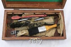 WWII German Army Unit Marked Wooden Box Gun Cleaning Kit