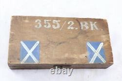 WWII German Army Unit Marked Wooden Box Gun Cleaning Kit