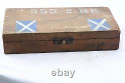 WWII German Army Unit Marked Wooden Box Gun Cleaning Kit