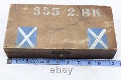 WWII German Army Unit Marked Wooden Box Gun Cleaning Kit