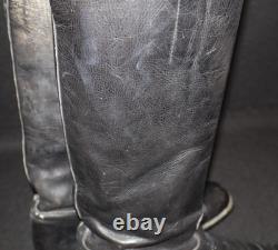 WWII German Army Wehrmacht Officers Black Leather Riding Boots Larger Sz Supple WWII German Army Wehrmacht Officers Black Leather Riding Boots Larger Sz Supple