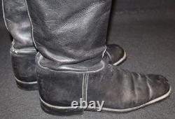 WWII German Army Wehrmacht Officers Black Leather Riding Boots Larger Sz Supple