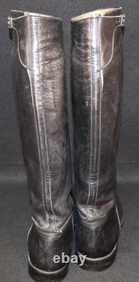 WWII German Army Wehrmacht Officers Black Leather Riding Boots Larger Sz Supple