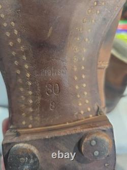 WWII German Army, Wehrmacht Sentry Winter Boots Cut Down Maker Marked Original