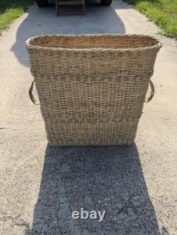 WWII German Army Wicker Artillery Basket Ammo Shell Carrier Holds 4 Shells