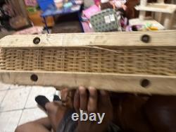 WWII German Army Wicker Artillery Basket Ammo Shell Carrier Holds 4 Shells
