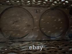 WWII German Army Wicker Artillery Basket Ammo Shell Carrier Holds 4 Shells