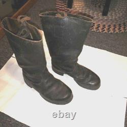 WWII German Army field boots 100% original NCO Leather soles with rubber heel