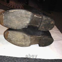 WWII German Army field boots 100% original NCO Leather soles with rubber heel