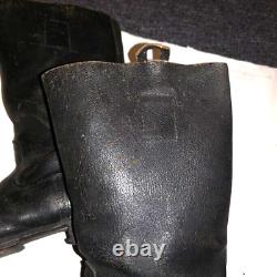 WWII German Army field boots 100% original NCO Leather soles with rubber heel