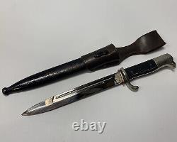 WWII German Buchel Rudolf RBS Solingen Short Army Dress Bayonet +Scabbard & Frog