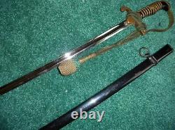 WWII German Carl Eickhorn Wehrmacht Army Officer Sword with Portepee