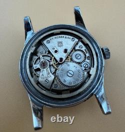 WWII German DH Military Watch H. Moser Vintage Swiss Army Wristwatch