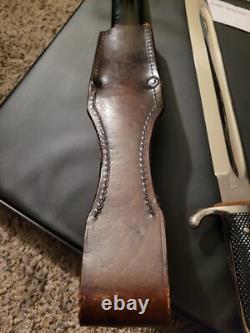 WWII German E. Pack & Sohne Solingen Short Army Dress Bayonet +Scabbard & Frog