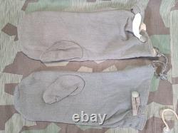 WWII German Early Wool Mittens for Reversible Parka Set Winter Army Wehrmacht