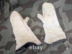 WWII German Early Wool Mittens for Reversible Parka Set Winter Army Wehrmacht