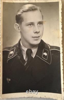 WWII German HEER (ARMY) Panzer Troope Uniform Portrait Photo Kodak Studio Vienna