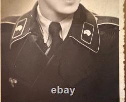 WWII German HEER (ARMY) Panzer Troope Uniform Portrait Photo Kodak Studio Vienna