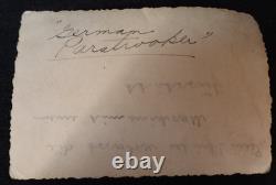 WWII German Luftwaffe Photograph Paratrooper Jumping Fallschirmjäger Photo 3 x 4
