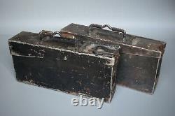 WWII German MG aluminium storage tins boxes x2 WW2