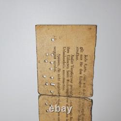 WWII German Mess Card Panzerjäger Ersatz Abt. 20 May 1943 Stamped Document Army