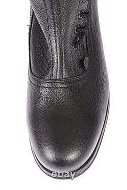 WWII German Paratrooper Boots Custom Black Leather Fallschirmjäger Lace-Up