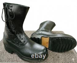 WWII German Paratrooper Boots Custom Black Leather Fallschirmjäger Lace-Up