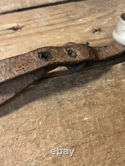 WWII German RZM Leather Canteen Harness Strap & Aluminum Cap M6 20/34 Dated 1934