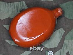 WWII German SMM43 All Matching Red Enamel Canteen & Cup Original Army 1943 Heer