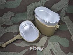 WWII German Unissued ESB42 Aluminum Mess Kit Matching Great Condition Army Heer