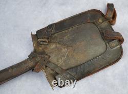 WWII German Wehrmacht Trench Field Shovel Leather Carrying Strap Equipment Army