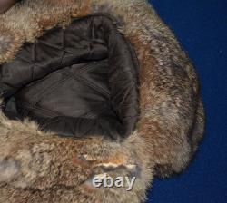 WWII German Winter Combat Army Russian Soviet Rabbit Fur Hat Cap