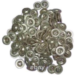 WWII German Zeltbahn 3 Hole Aluminum Dish Buttons Reproduction x 200 UNITS N97