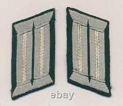 WWII German collar tab patch set heer army infantry bevo insignia uniform jacket