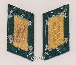 WWII German collar tab patch set heer army infantry bevo insignia uniform jacket