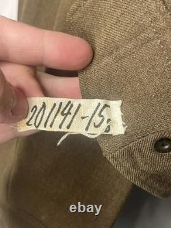 WWII Ike Jacket German Made Bullion 3rd Army and Bevo-weave 7th Army patches 36L
