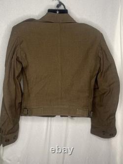 WWII Ike Jacket German Made Bullion 3rd Army and Bevo-weave 7th Army patches 36L