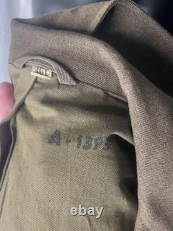 WWII Ike Jacket German Made Bullion 3rd Army and Bevo-weave 7th Army patches 36L