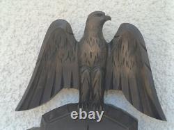WWII Military German Army Eagle Carved Wood