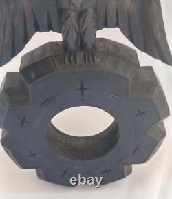 WWII Military German Army Eagle Carved Wood