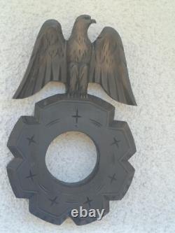 WWII Military German Army Eagle Carved Wood