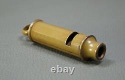 WWII Original German Army Wehrmacht Officer Metal Signal Whistle Combat Green