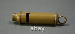 WWII Original German Army Wehrmacht Officer Metal Signal Whistle Combat Green