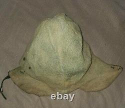 WWII RUSSIAN or GERMAN ARMY BROWN LEATHER WINTER PILOT AVIATOR HELMET HAT SIZE S